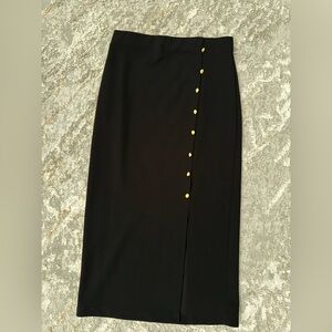 Elegant Black Skirt with Gold Accents